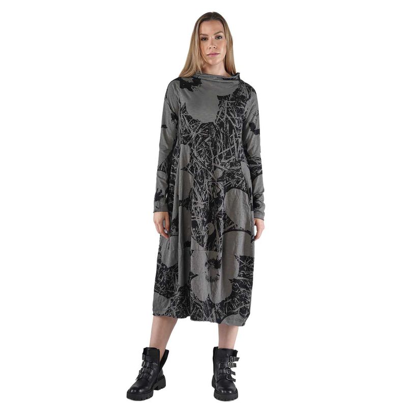 Rundholz Mock Neck Long Sleeve Print Dress image number 0
